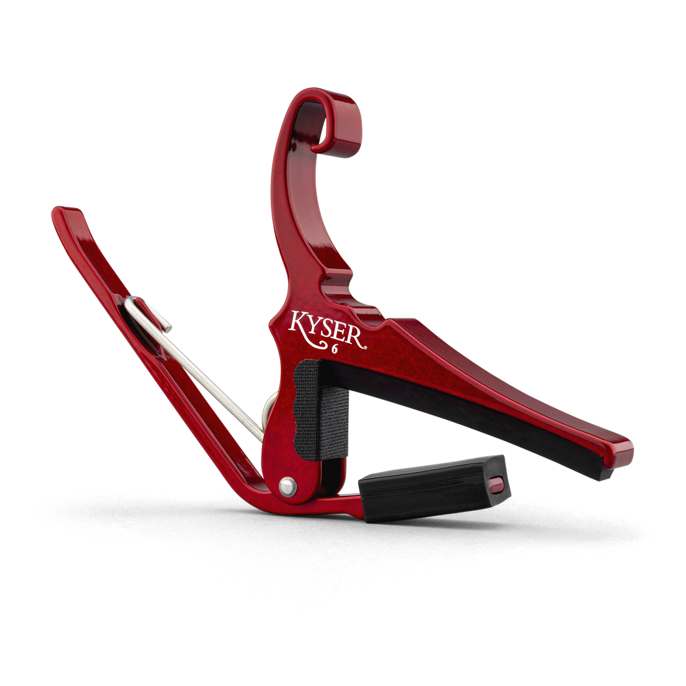 Kyser KG6RA Quick-Change Acoustic Guitar Capo, Ruby Red