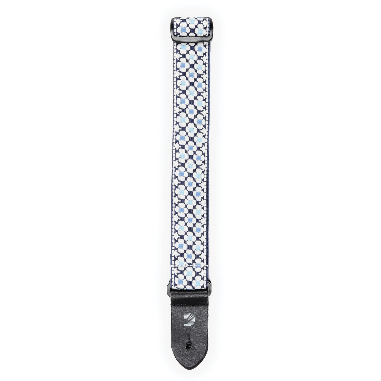 D'Addario 1.5" Nylon Ukulele Strap, Blue Flowers