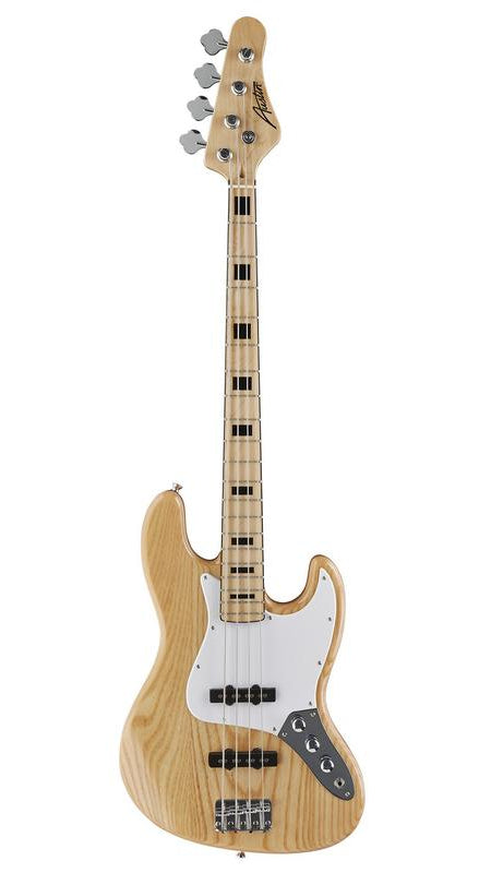 Austin AJB300N Classic Double Cutaway Bass, Natural
