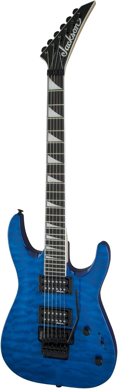 Jackson JS Series Dinky™ Arch Top JS32Q DKA, Amaranth Fingerboard, Transparent Blue