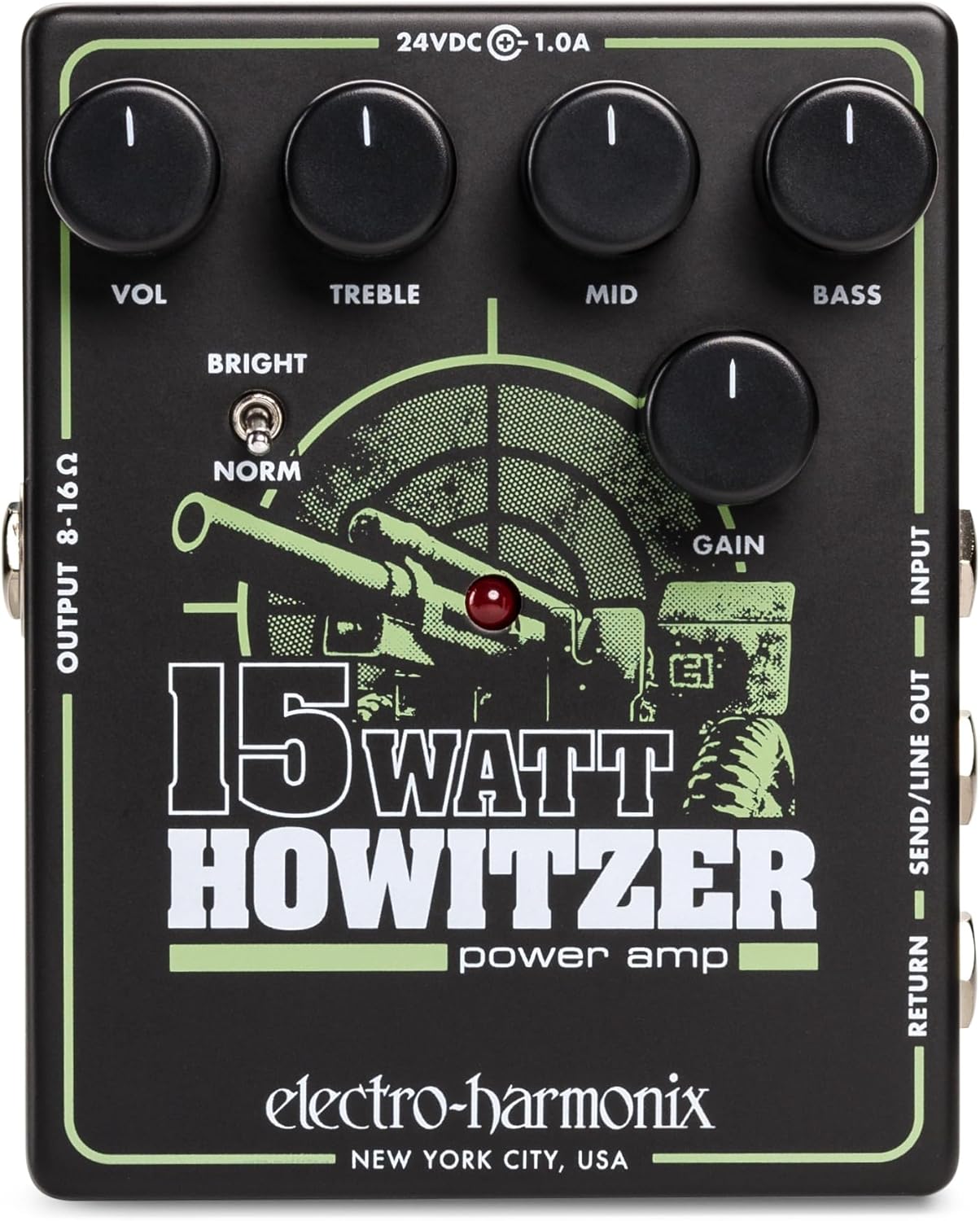 Eletcro-Harmonix 15 Watt Howitzer Pedal Guitar Amp/Preamp Pedal