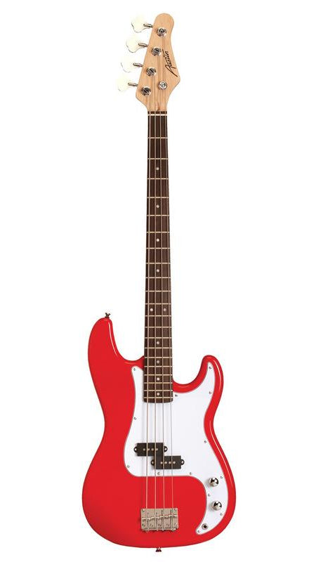 Austin APB200RD Classic Double Cutaway Bass, Red