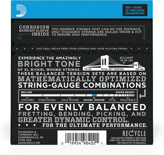 D'Addario EXL115BT Nickel Wound, Balanced Tension Medium, 11-50