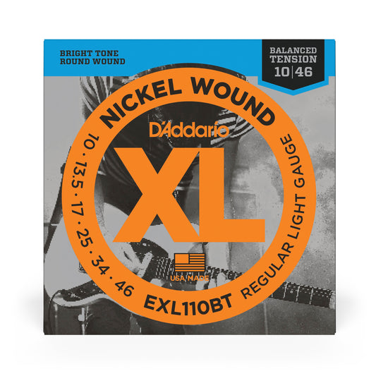 D'Addario EXL110BT Nickel Wound, Balanced Tension Regular Light, 10-46