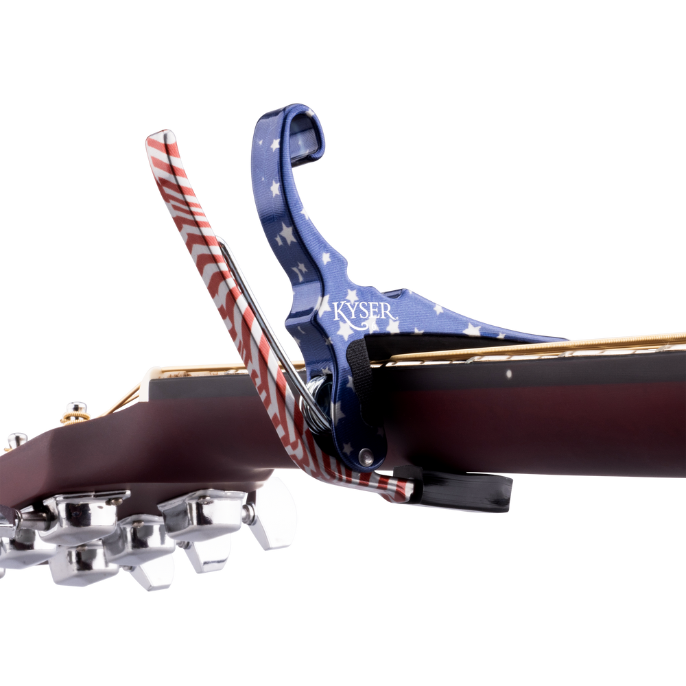 Kyser KG6STARA Quick-Change Acoustic Guitar Capo, Stars & Stripes