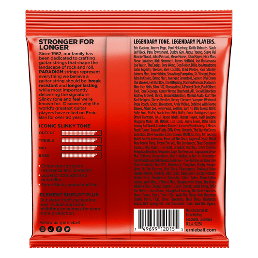 Ernie Ball 2015 Paradigm Skinny Top Heavy Bottom Slinky Electric Guitar Strings, 10-52