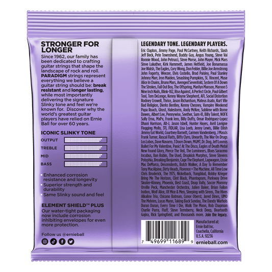 Ernie Ball 2017 Paradigm Ultra Slinky Electric Guitar Strings, 10-48