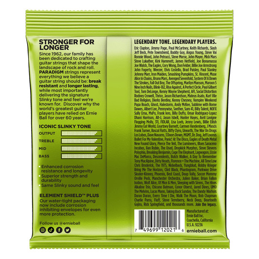 Ernie Ball 2021 Paradigm Regular Slinky Electric Guitar Strings, 10-46