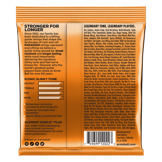 Ernie Ball 2022 Paradigm Hybrid Slinky Electric Guitar Strings, 9-46