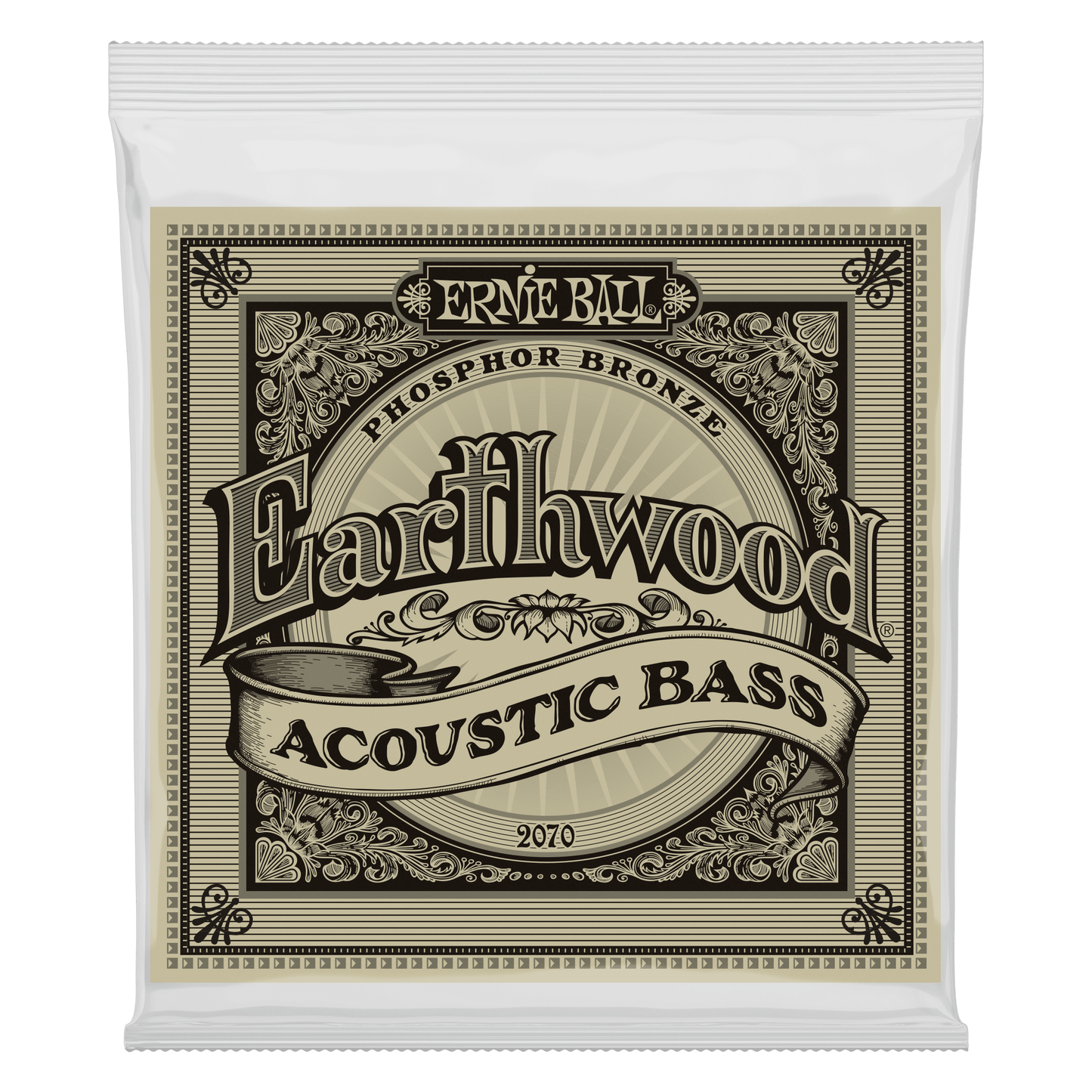Ernie Ball 2070 Earthwood Phosphor Bronze Acoustic Bass Strings, 45-95