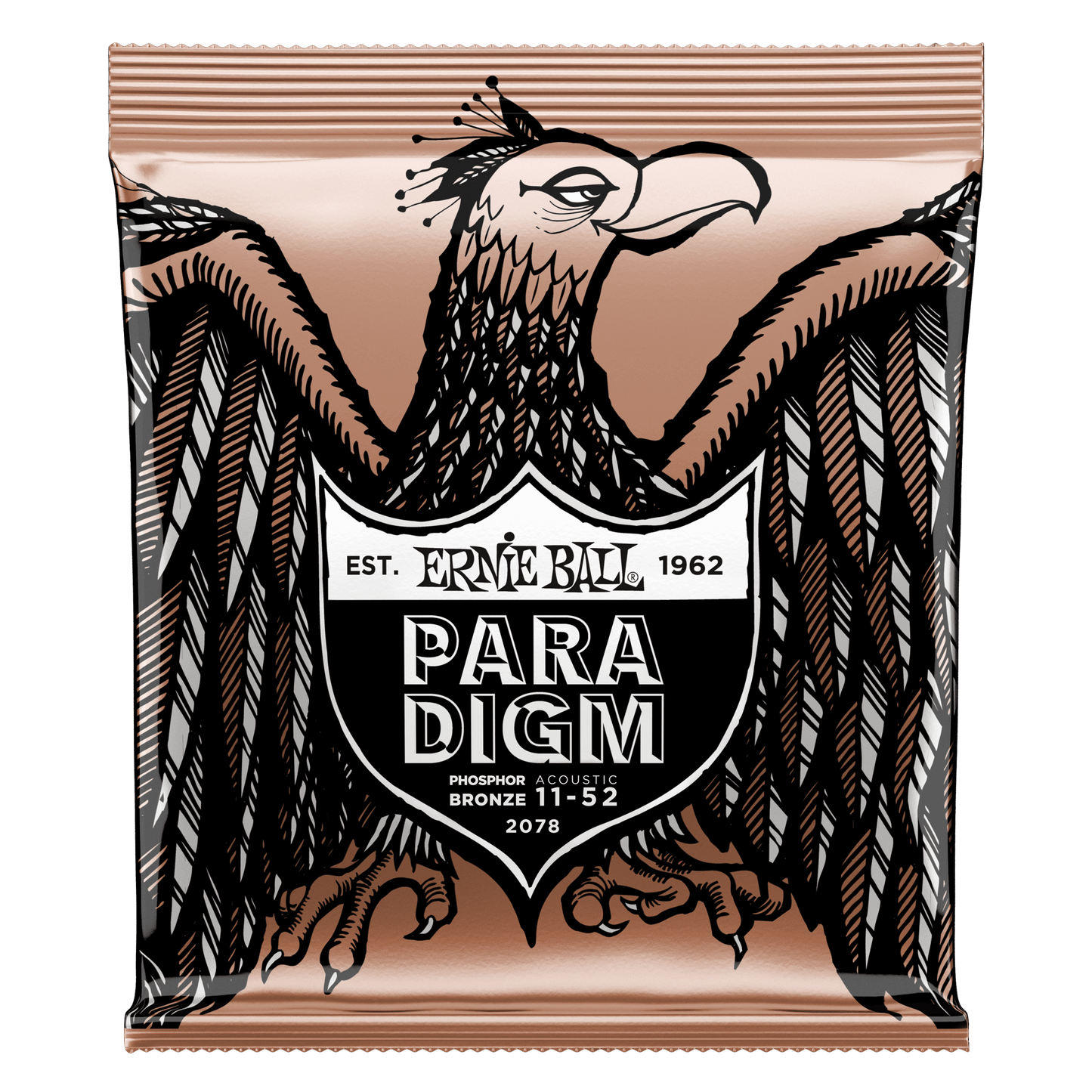 Ernie Ball 2078 Light Paradigm Phosphor Bronze Acoustic Strings, 11-52