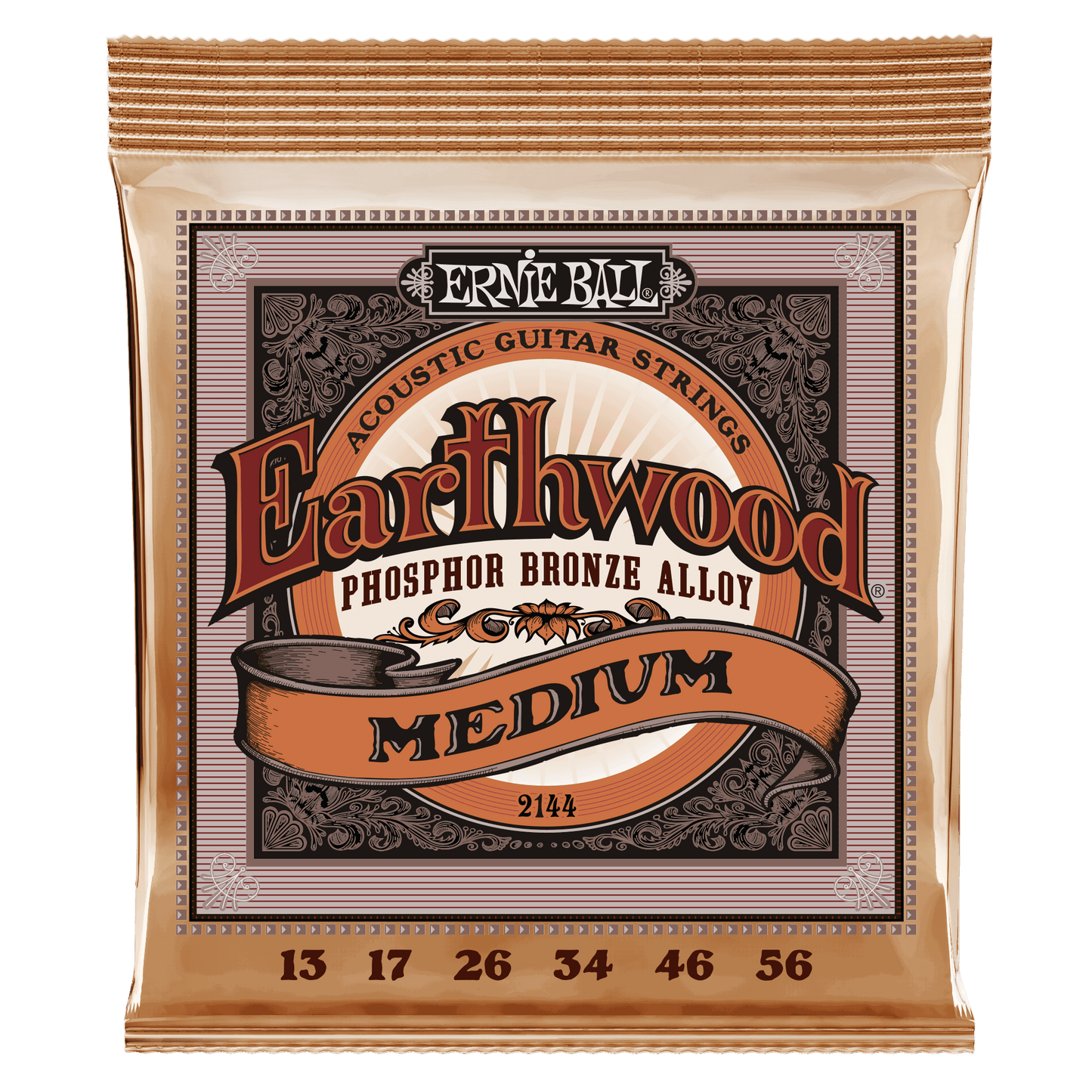 Ernie Ball 2144 Earthwood Medium Phosphor Bronze, 13-56