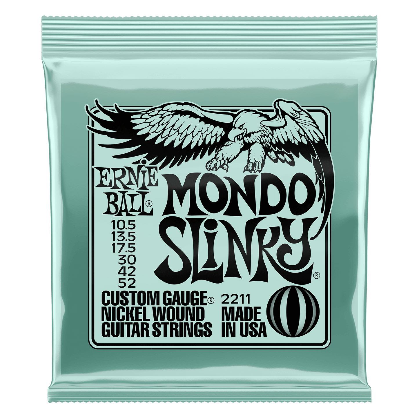 Ernie Ball 2211 Mondo Slinky Nickel Wound Electric Guitar Strings 10.5-52