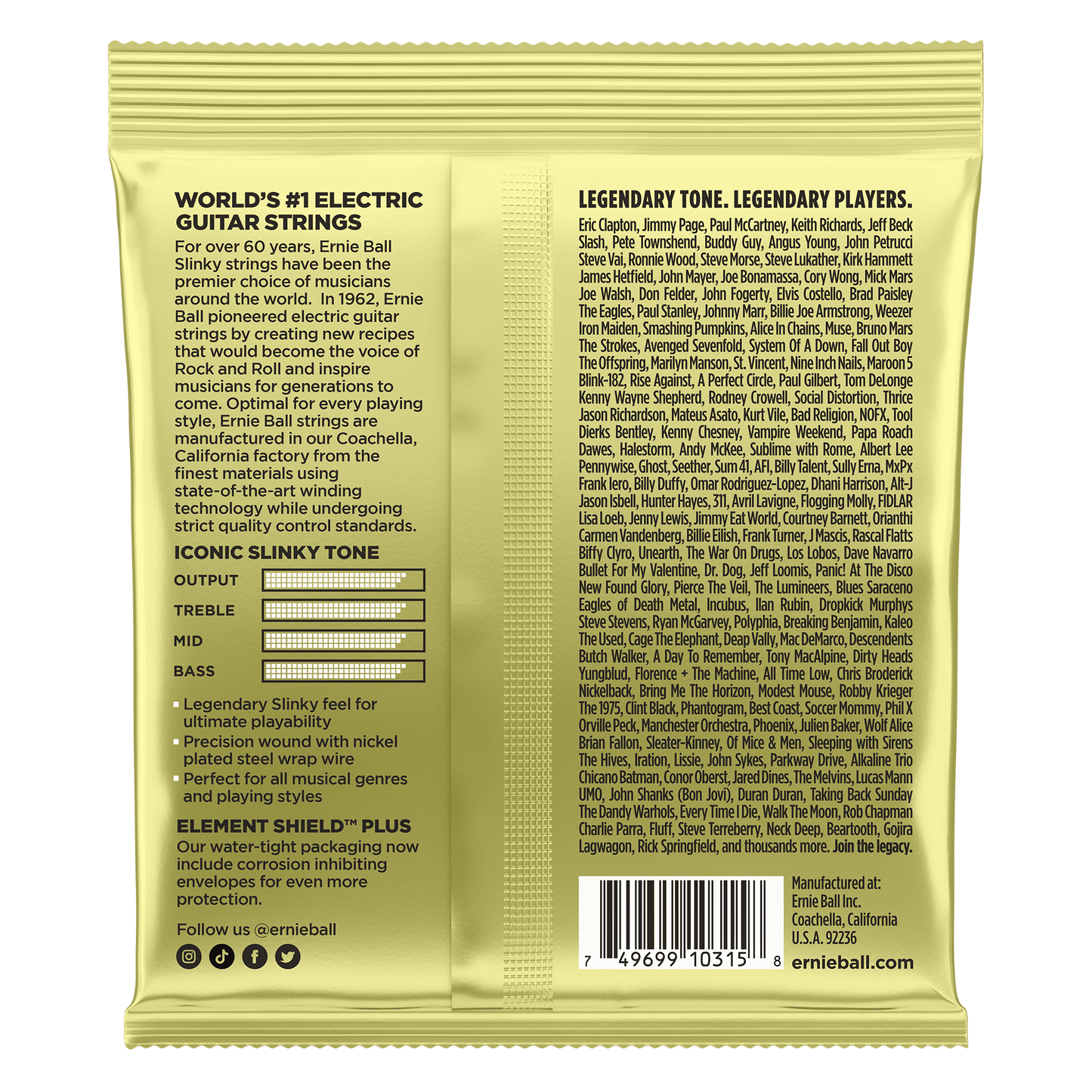 Ernie Ball 2214 Mammoth Slinky Nickel Wound Electric Guitar Strings, 12-62
