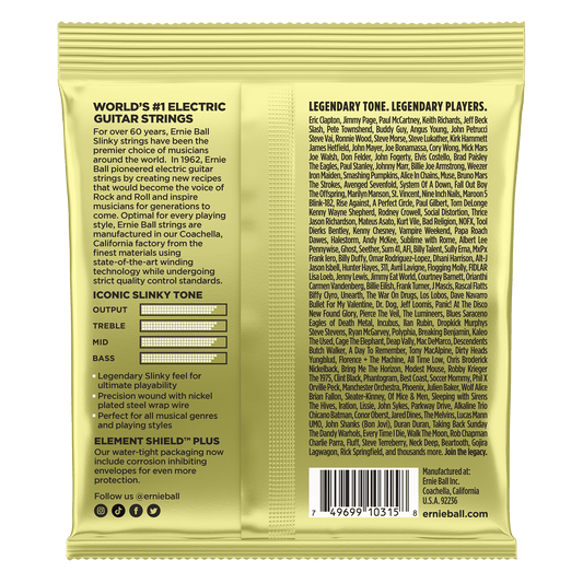 Ernie Ball 2214 Mammoth Slinky Nickel Wound Electric Guitar Strings, 12-62