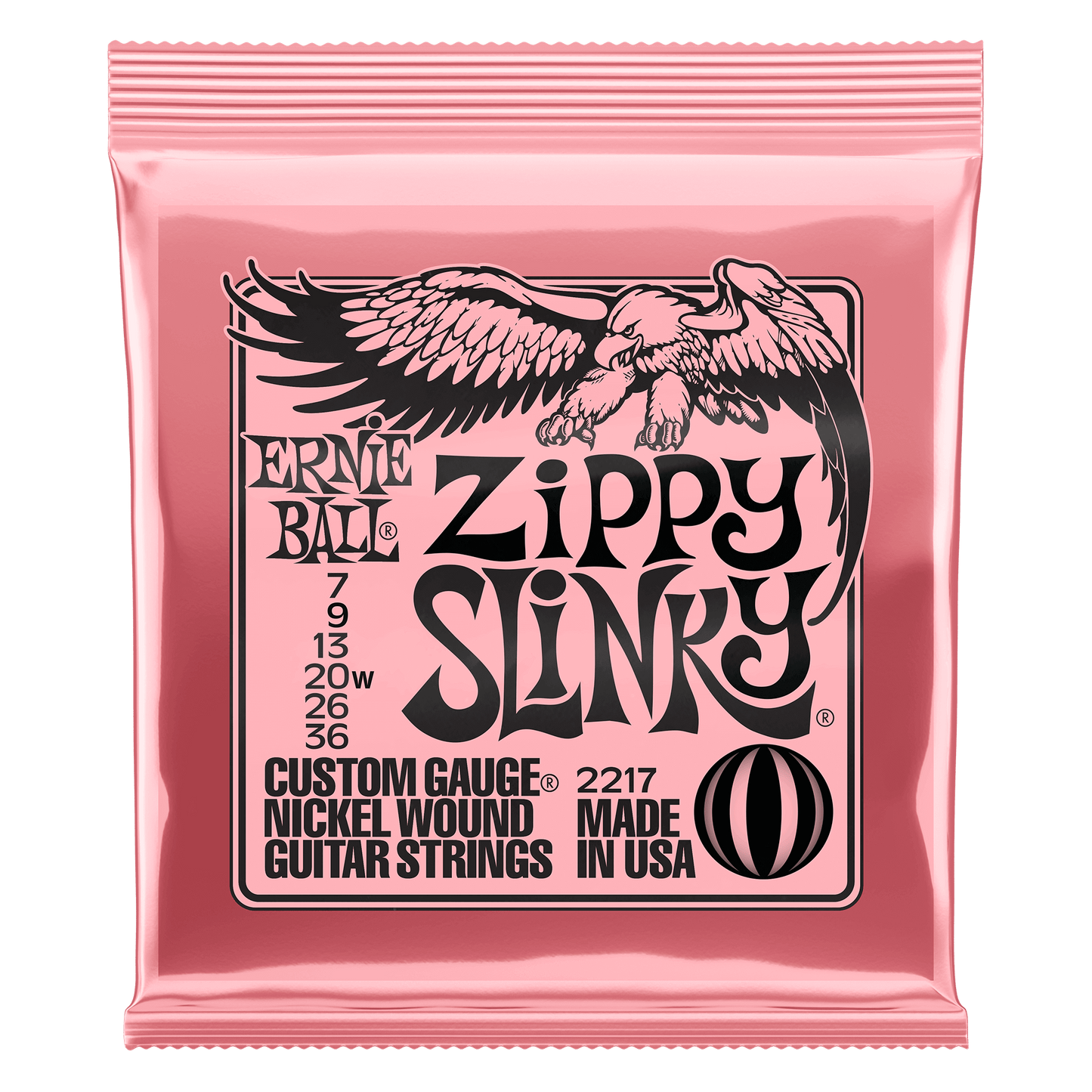 Ernie Ball 2217 Zippy Slinky Nickel Wound Electric Guitar Strings, 7-36