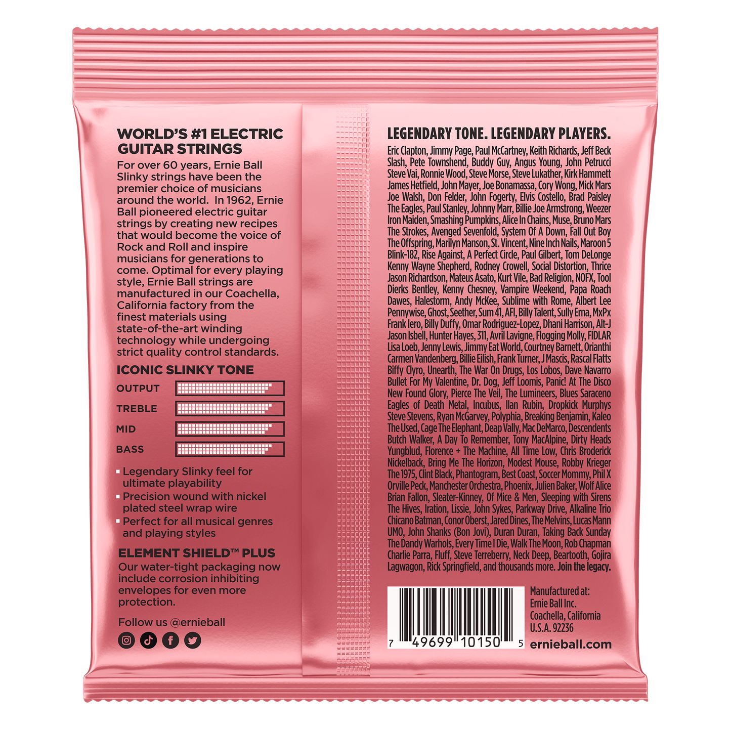Ernie Ball 2217 Zippy Slinky Nickel Wound Electric Guitar Strings, 7-36