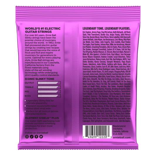 Ernie Ball 2220 Power Slinky Nickel Wound Electric Guitar Strings, 11-48