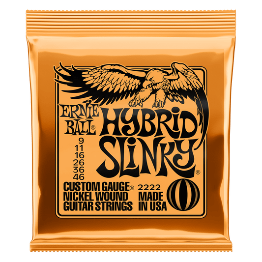 Ernie Ball 2222 Hybrid Slinky Nickel Wound Electric Guitar Strings, 9-46