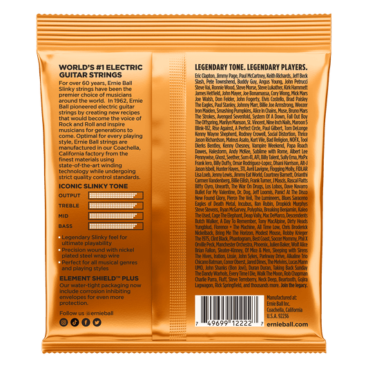 Ernie Ball 2222 Hybrid Slinky Nickel Wound Electric Guitar Strings, 9-46