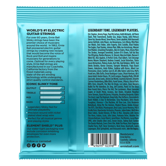 Ernie Ball 2228 Mighty Slinky Nickel Wound Electric Guitar Strings, 8.5-40