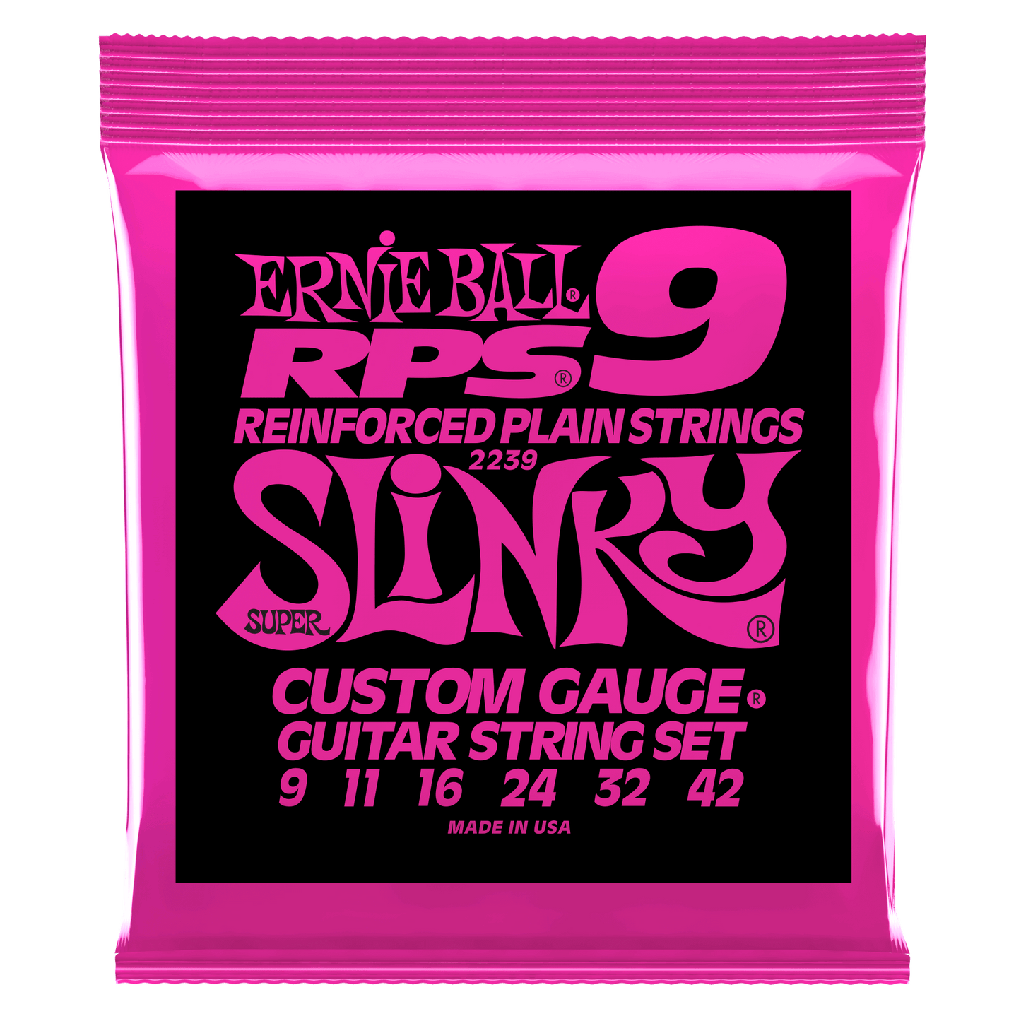 Ernie Ball 2239 RPS-9 Slinky Nickel Wound Electric Guitar Strings, 9-42