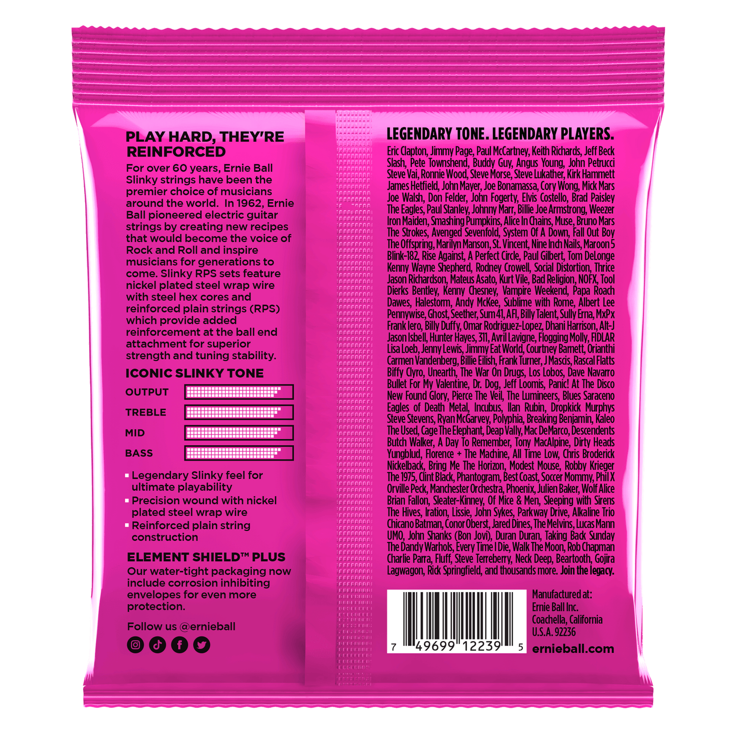 Ernie Ball 2239 RPS-9 Slinky Nickel Wound Electric Guitar Strings, 9-42