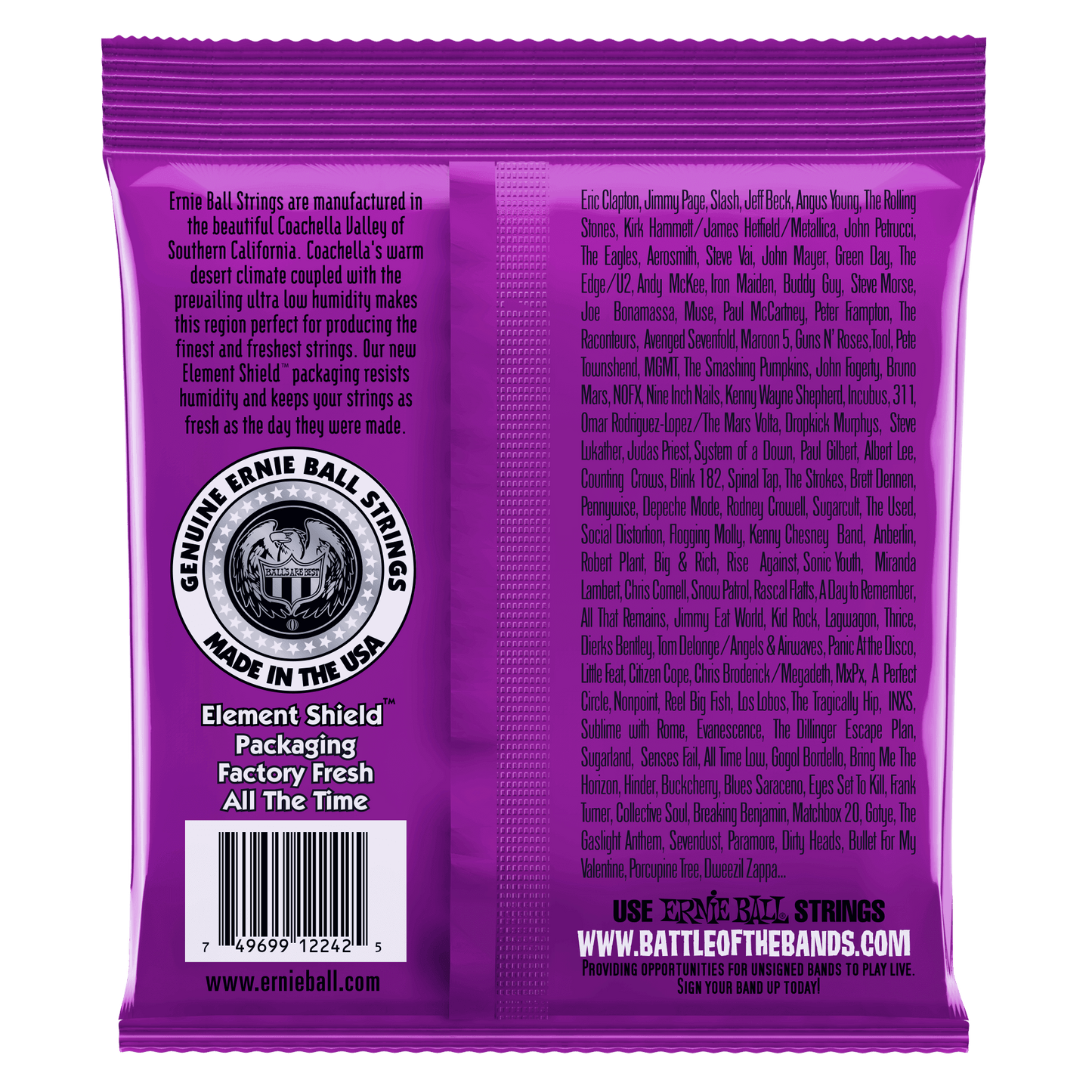 Ernie Ball 2242 RPS Power Slinky Nickel Wound Electric Guitar Strings, 11-48