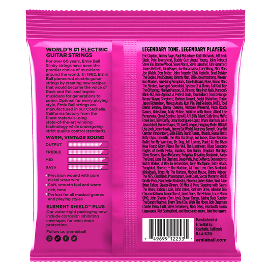 Ernie Ball 2253 Classic Pure Nickel Super Slinky Electric Guitar Strings, 9-42