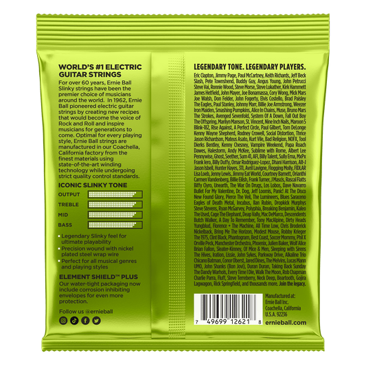 Ernie Ball 2621 Regular Slinky 7-String Nickel Wound Electric Guitar Strings, 10-56