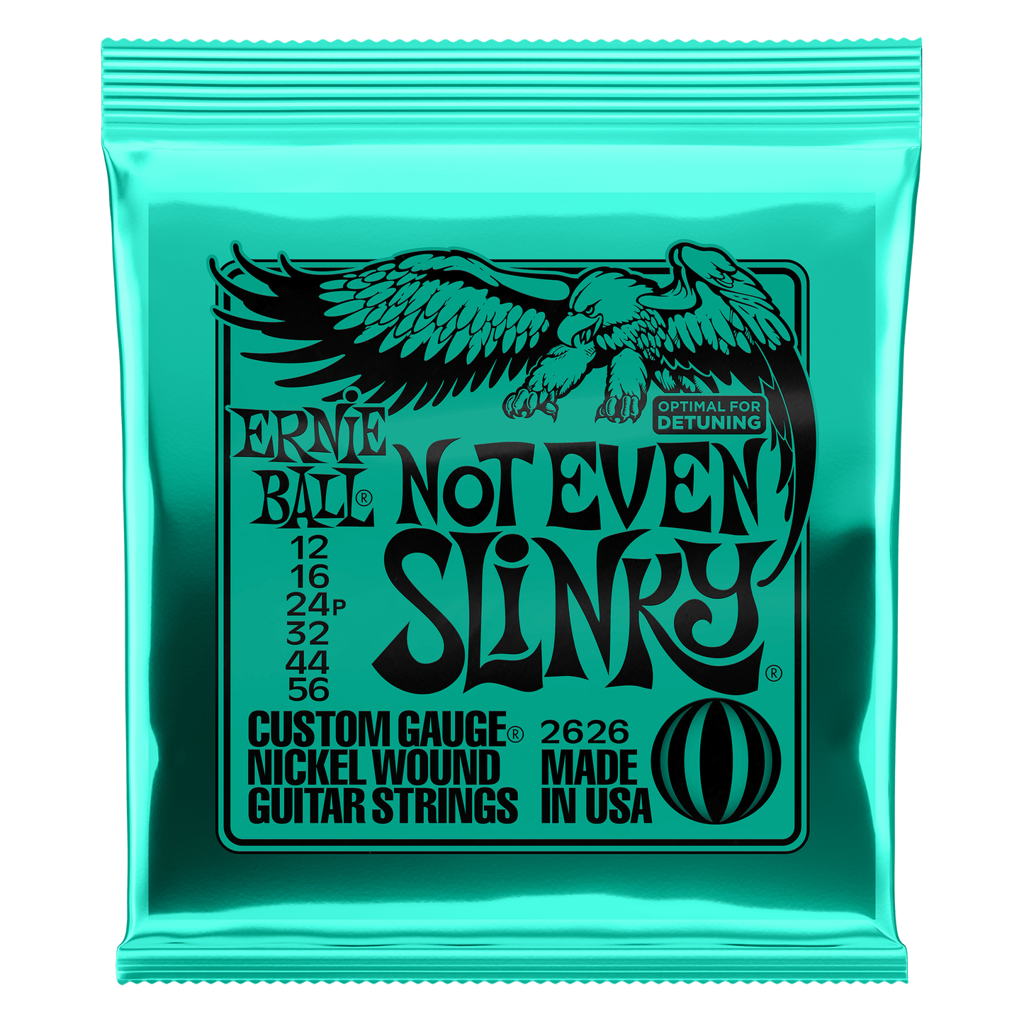 Ernie Ball 2626 Not Even Slinky Nickel Wound Electric Guitar Strings, 12-56
