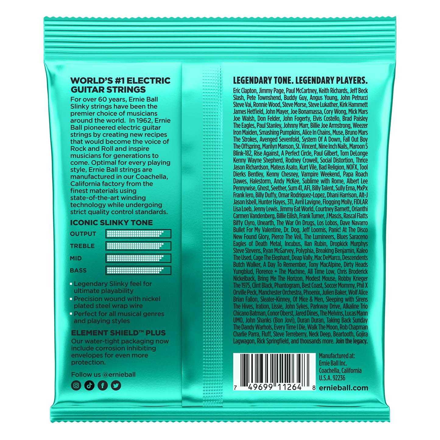 Ernie Ball 2626 Not Even Slinky Nickel Wound Electric Guitar Strings, 12-56