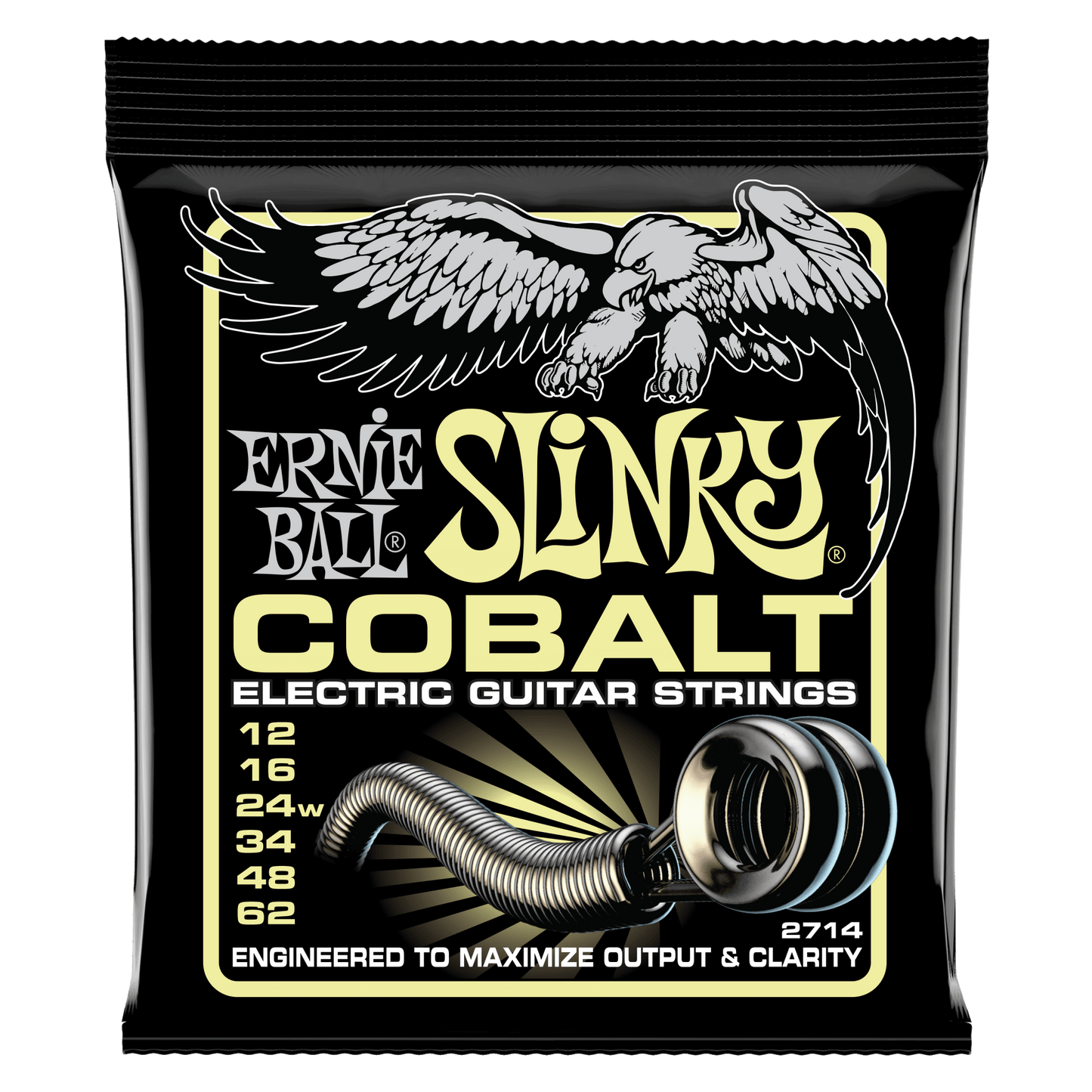 Ernie Ball 2714 Cobalt Mammoth Slinky Electric Guitar Strings, 12-62