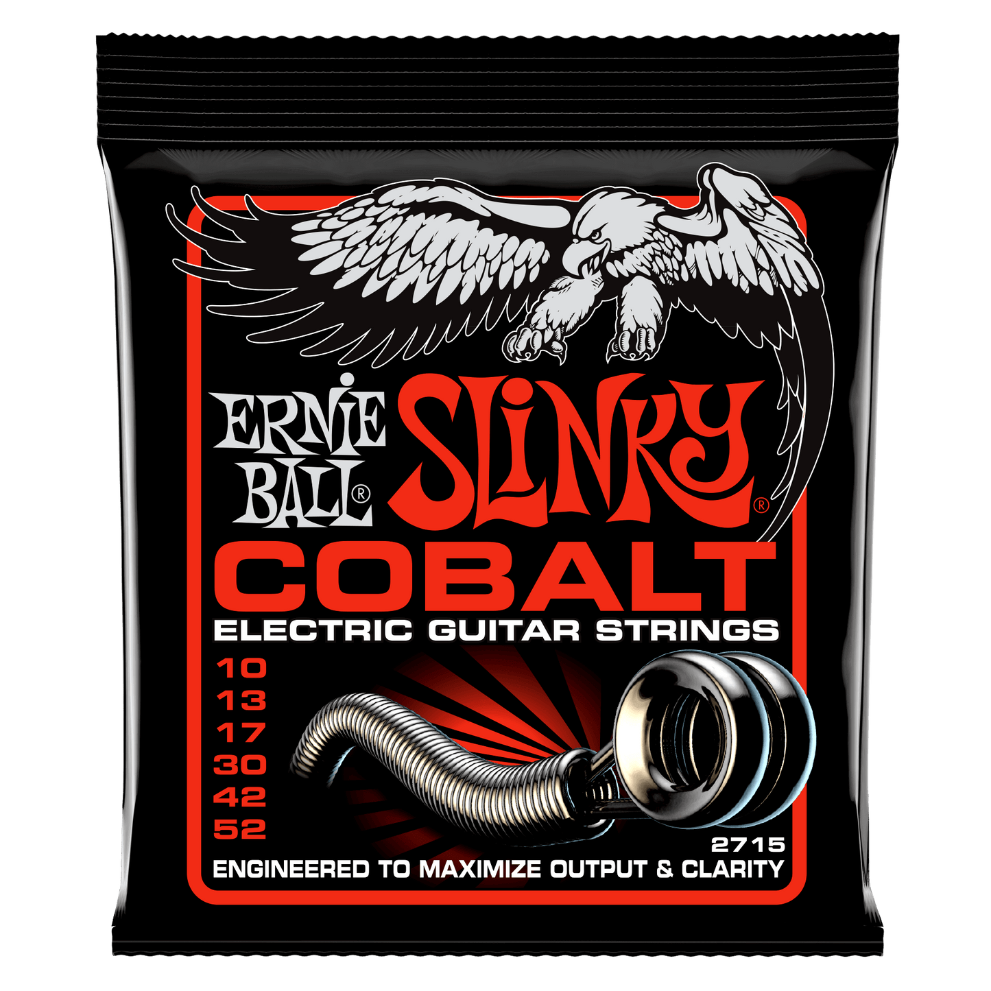 Ernie Ball 2715 Cobalt Skinny Top/Heavy Bottom Electric Strings, 10-52