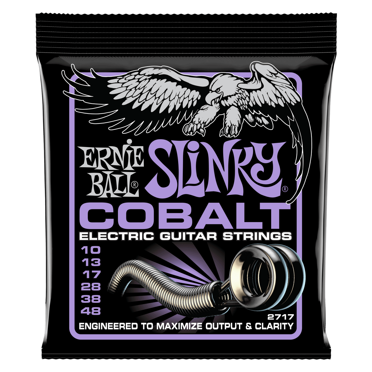 Ernie Ball 2717 Cobalt Ultra Slinky Electric Guitar Strings, 10-48