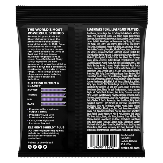 Ernie Ball 2717 Cobalt Ultra Slinky Electric Guitar Strings, 10-48
