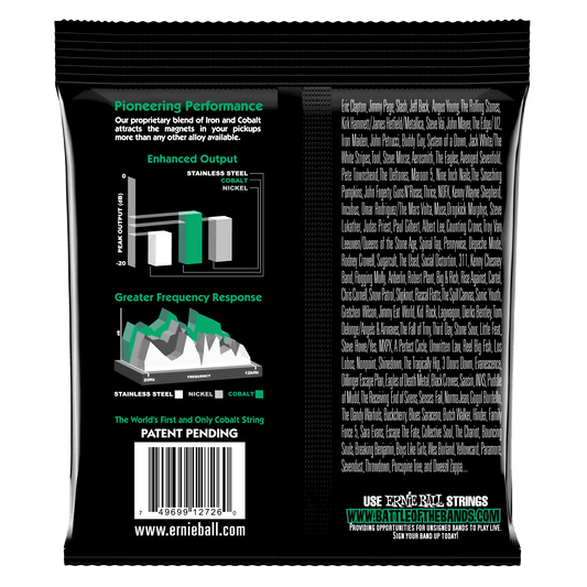 Ernie Ball 2726 Not Even Slinky Cobalt Electric Guitar Strings, 12-56