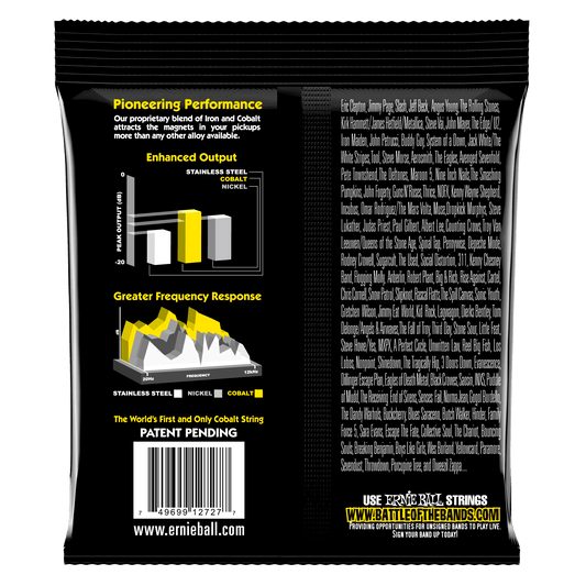 Ernie Ball 2727 Cobalt Beefy Slinky Electric Guitar Strings, 11-54