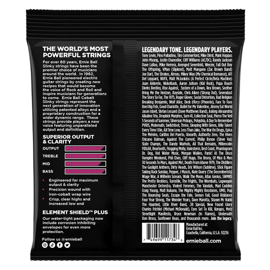 Ernie Ball 2737 Cobalt 5-String Super Slinky Electric Bass Strings, 40-125