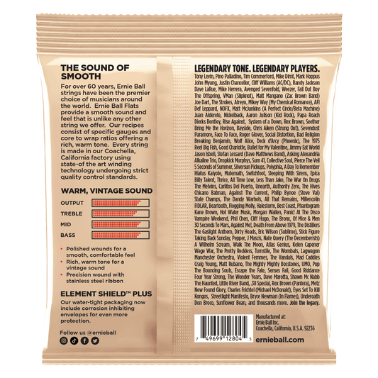 Ernie Ball 2804 Group 2 Stainless Steel Flatwound Electric Bass, 50-105