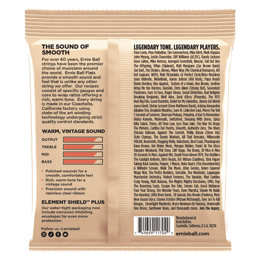 Ernie Ball 2805 Group 2.5 Stainless Steel Flatwound Electric Bass, 45-105