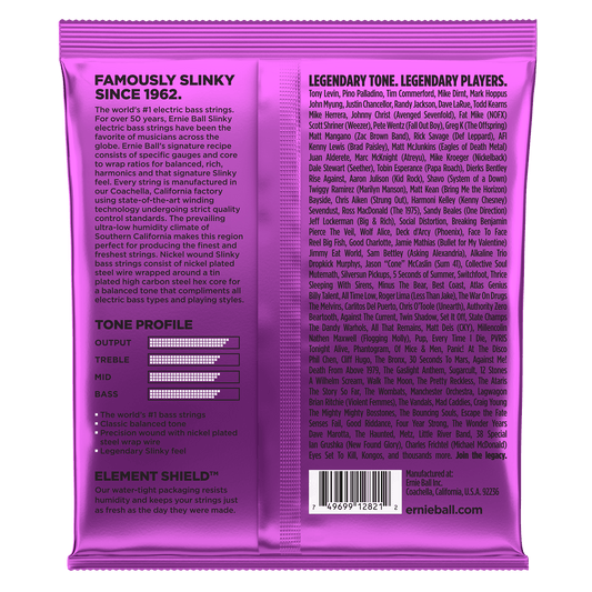 Ernie Ball 2821 Power Slinky 5-String Bass Strings, 50-135