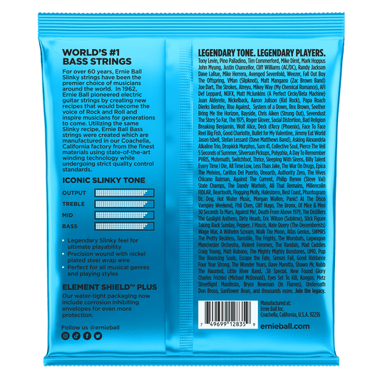 Ernie Ball 2835 Extra Slinky Nickel Wound Electric Bass Strings, 40-95