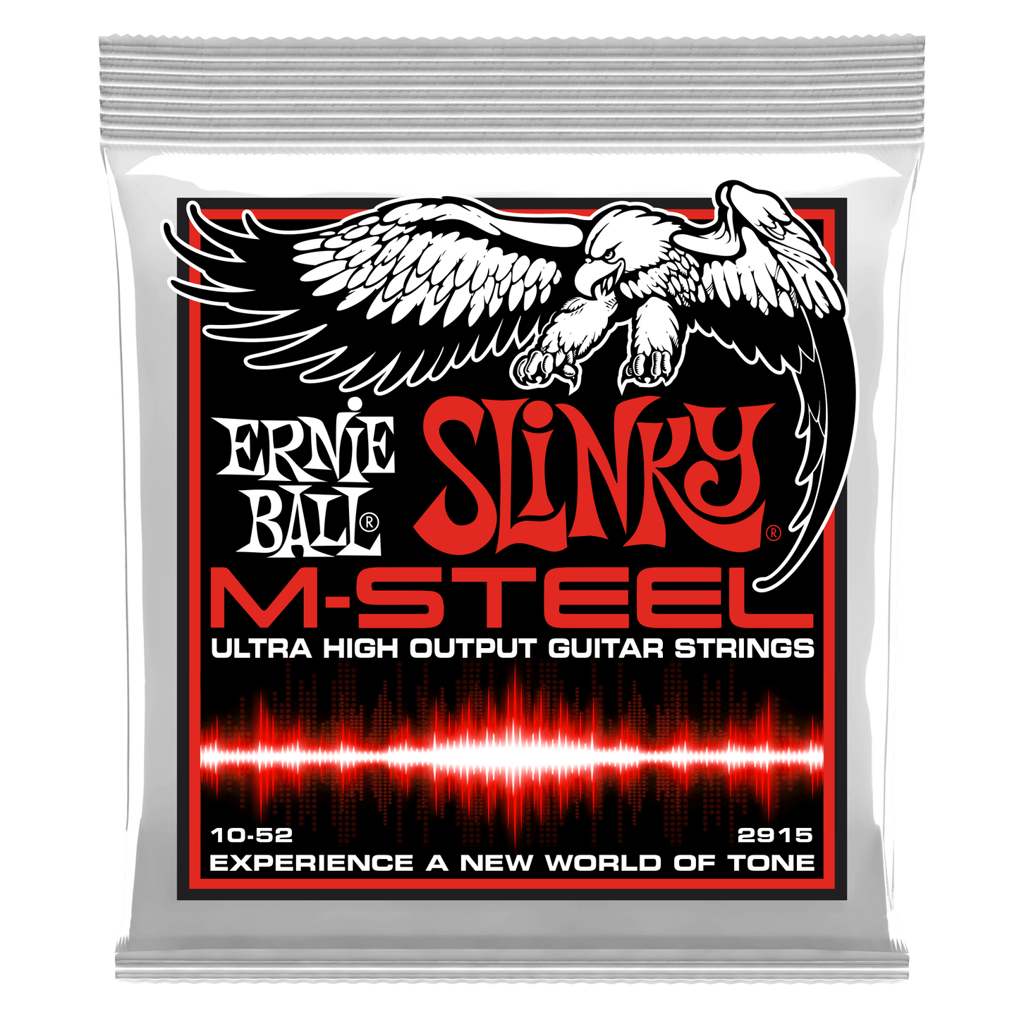 Ernie Ball 2915 Skinny Top Heavy Bottom Slinky M-Steel Electric Guitar Strings, 10-52