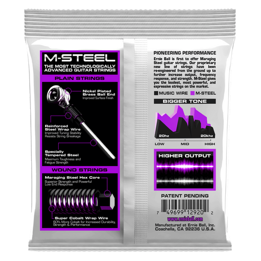 Ernie Ball 2920 Power Slinky M-Steel Electric Guitar Strings, 11-48