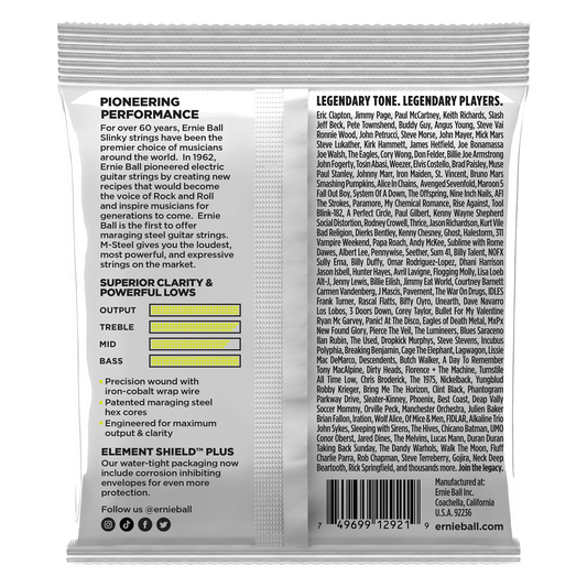 Ernie Ball 2921 Regular Slinky M-Steel Electric Guitar Strings, 10-46