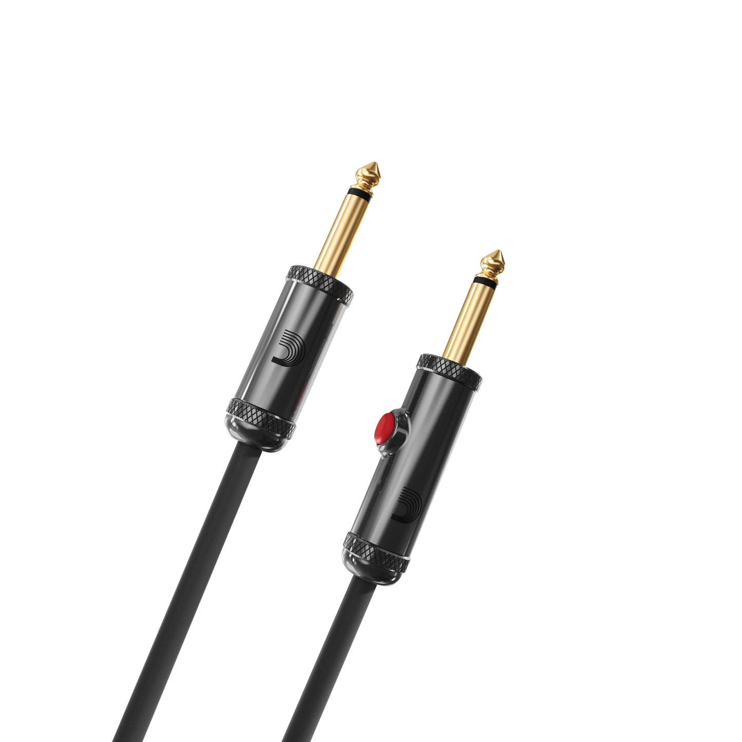 D'Addario Circuit Breaker Instrument Cable with Latching Cut-Off Switch, Straight Plug, 15 feet