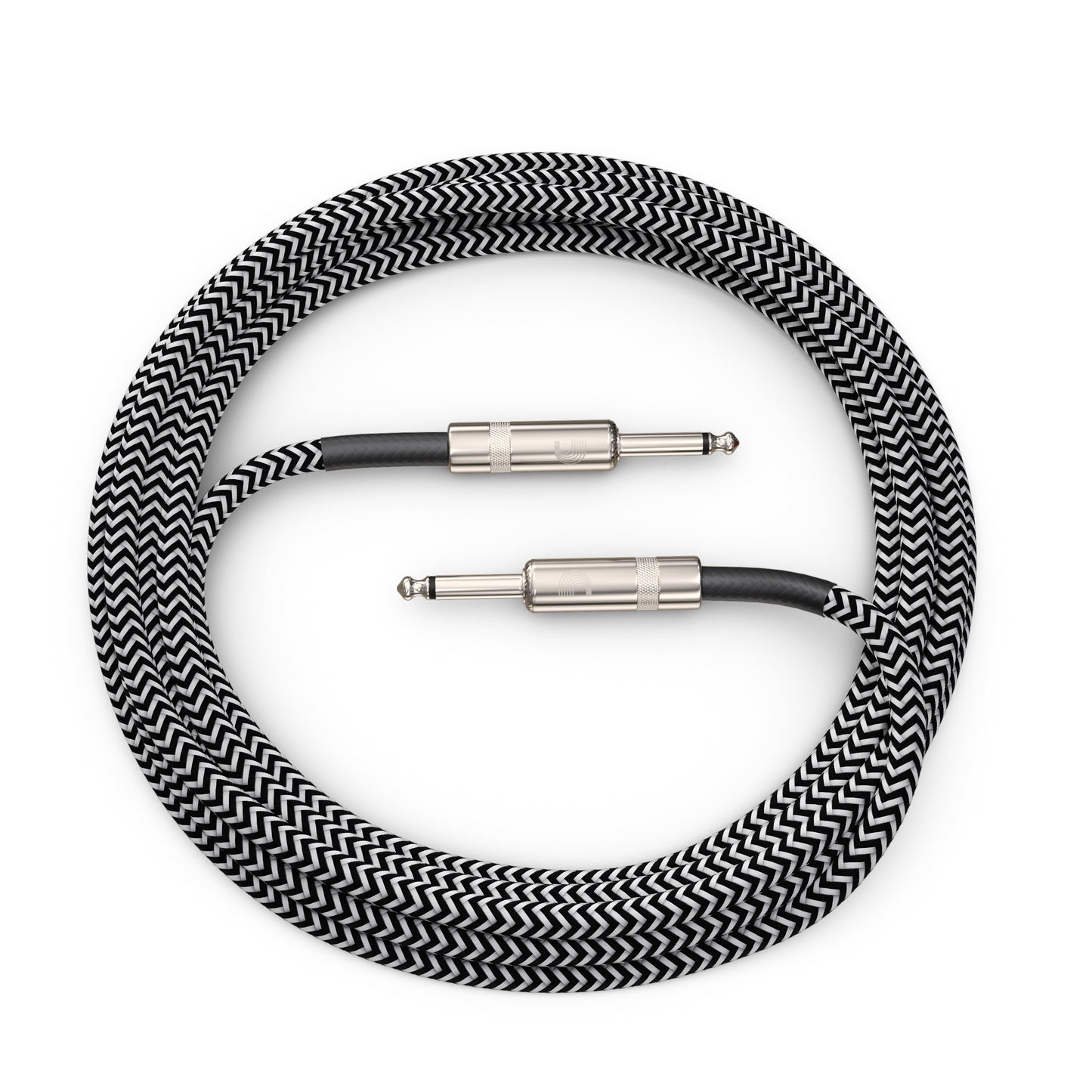 D'Addario Custom Series Braided Instrument Cable, Grey, 10'