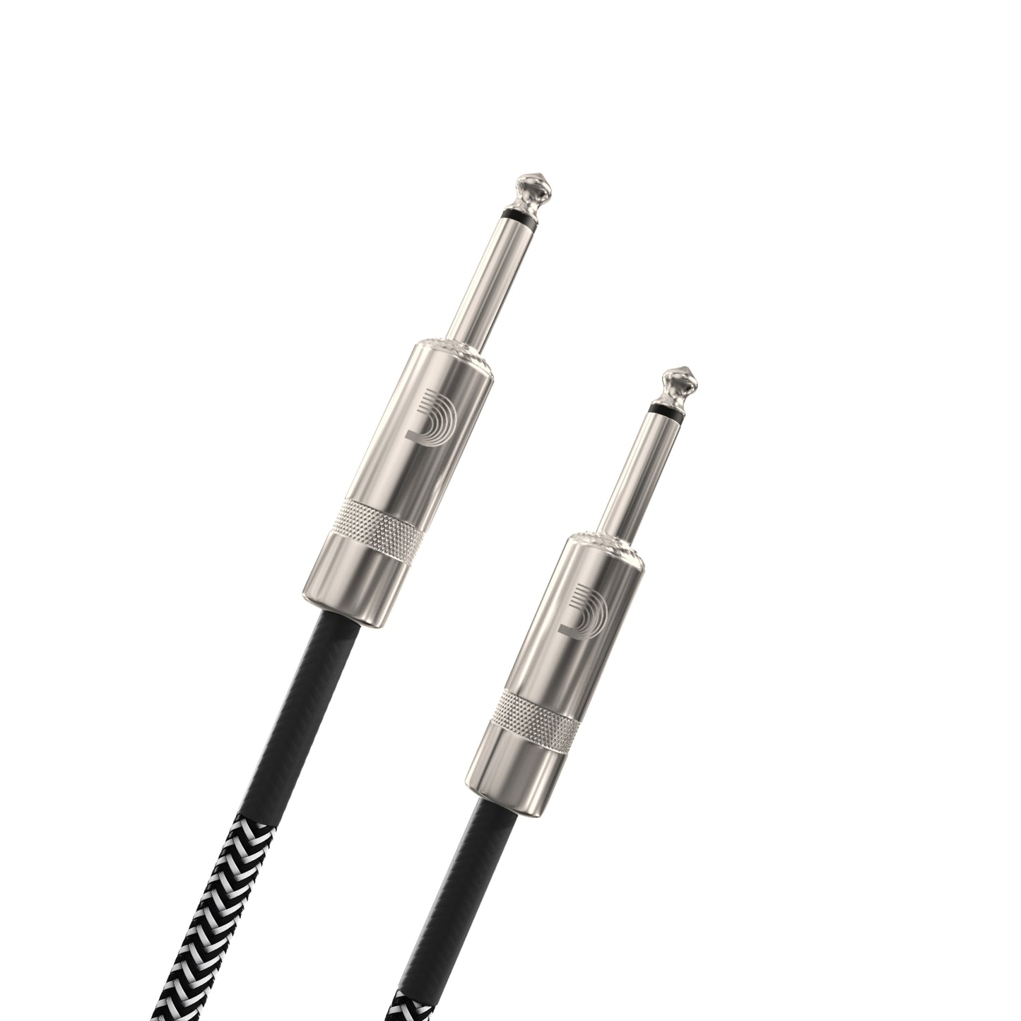 D'Addario Custom Series Braided Instrument Cable, Grey, 15'