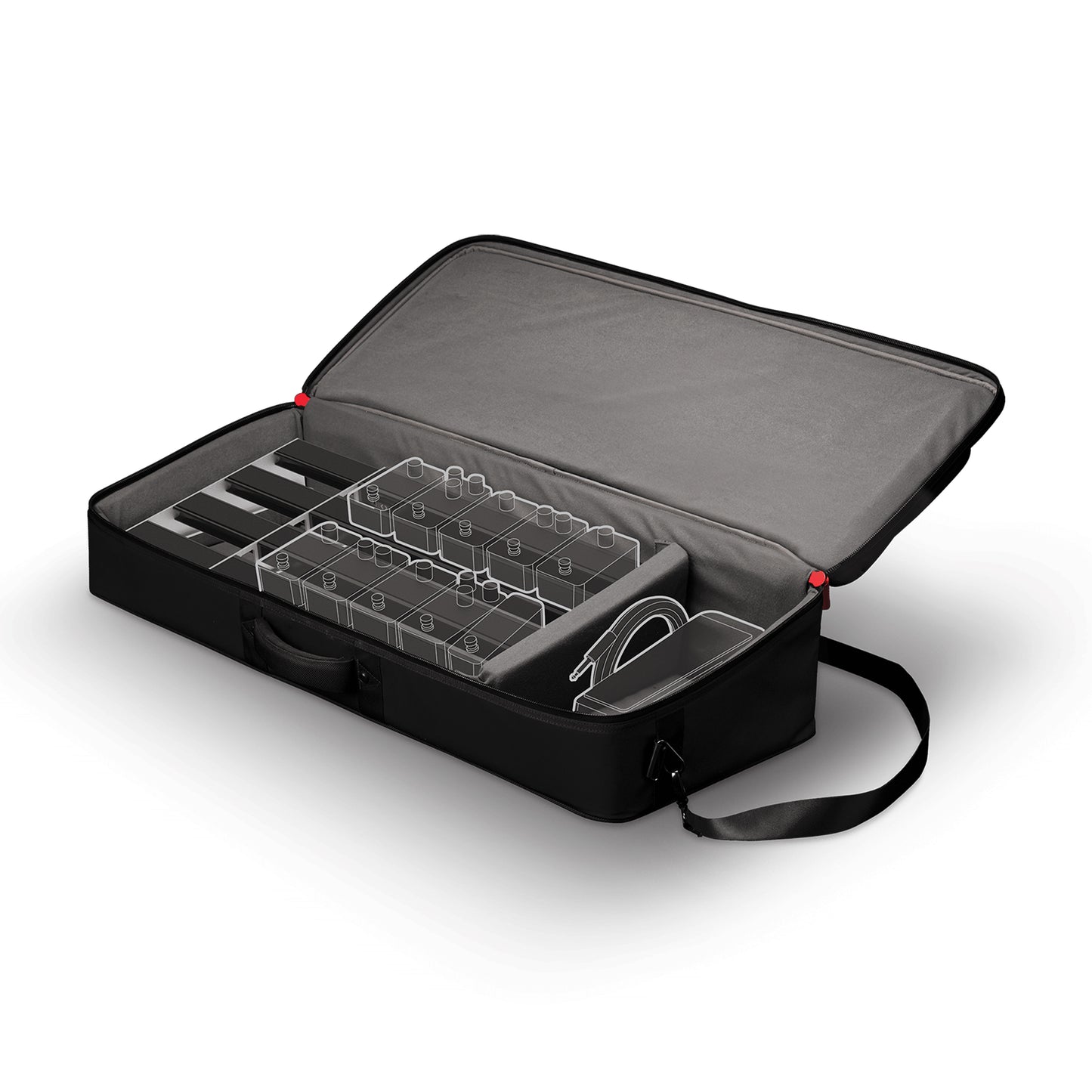 D'Addario Double Row Pedalboard Transporter Case, PW-BLPBT-02